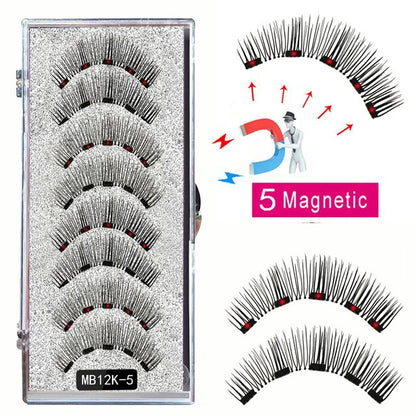 Magnetic False Eyelash Set with Clip Reusable No Glue