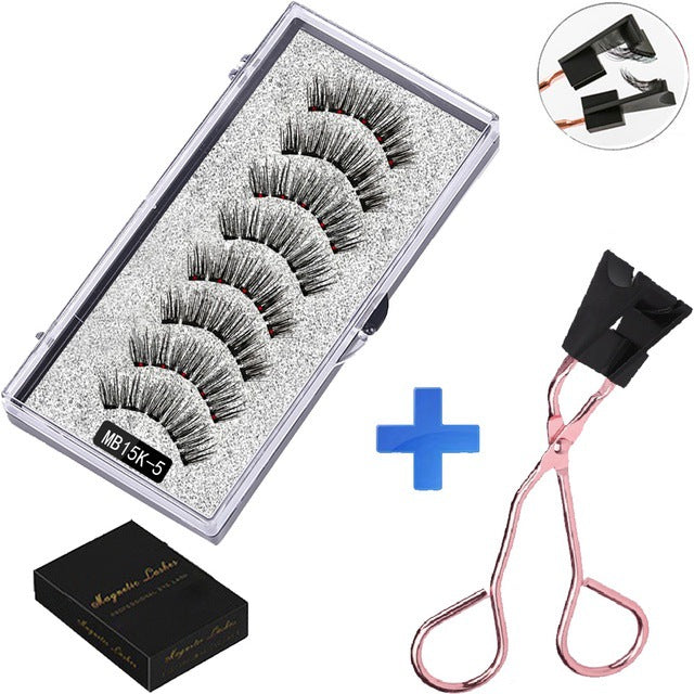 Magnetic False Eyelash Set with Clip Reusable No Glue