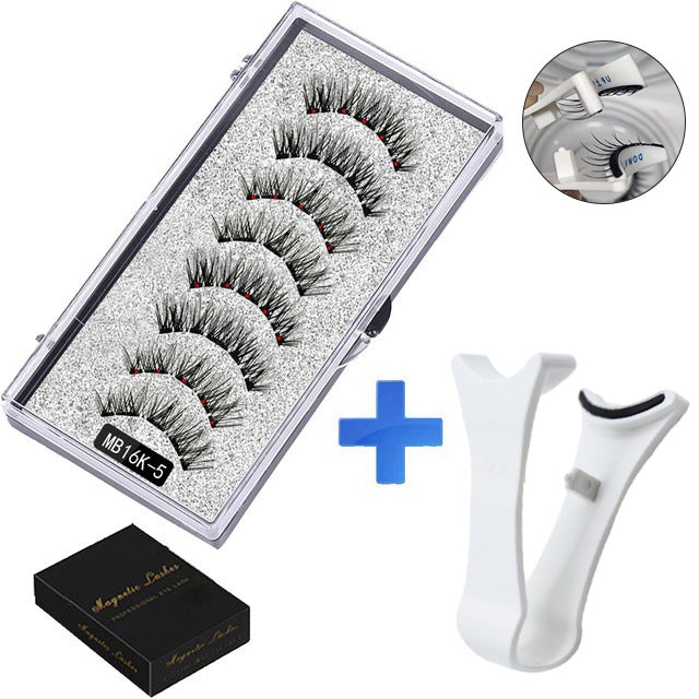 Magnetic False Eyelash Set with Clip Reusable No Glue