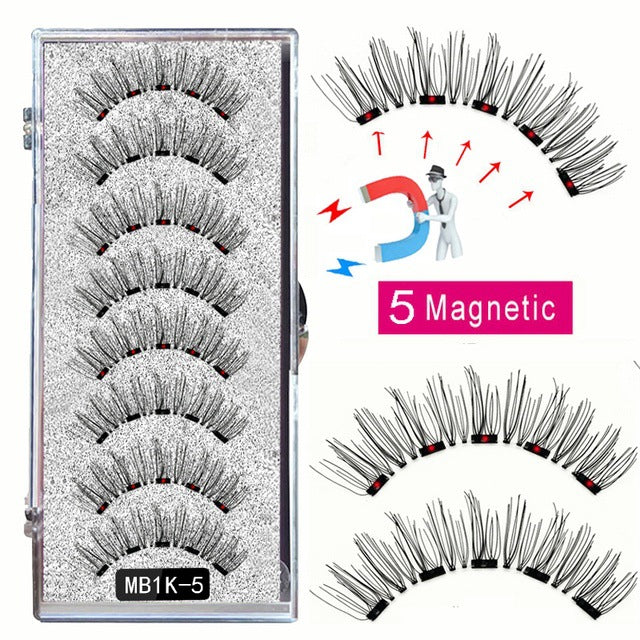 Magnetic False Eyelash Set with Clip Reusable No Glue
