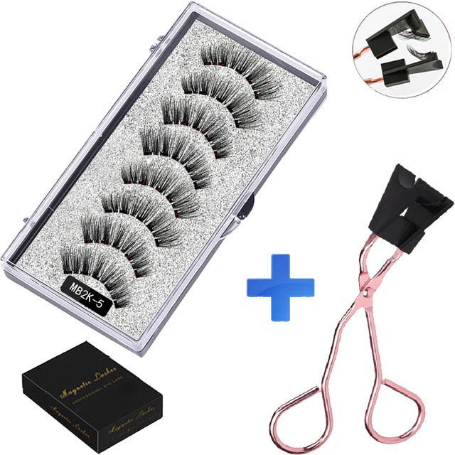 Magnetic False Eyelash Set with Clip Reusable No Glue