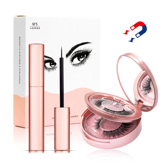 Magnetic False Eyelashes Set with Eyeliner
