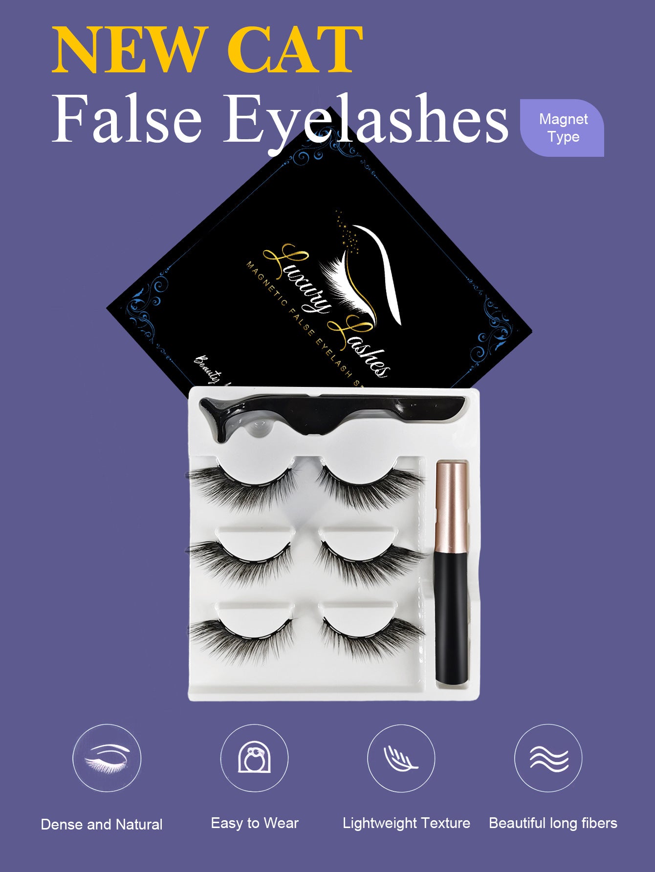 Magnetic false eyelashes