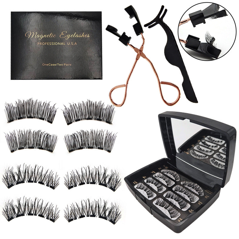 Magnetic False Eyelashes Thick Natural One-Piece