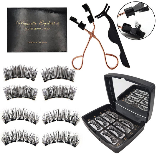 Magnetic False Eyelashes Thick Natural One-Piece