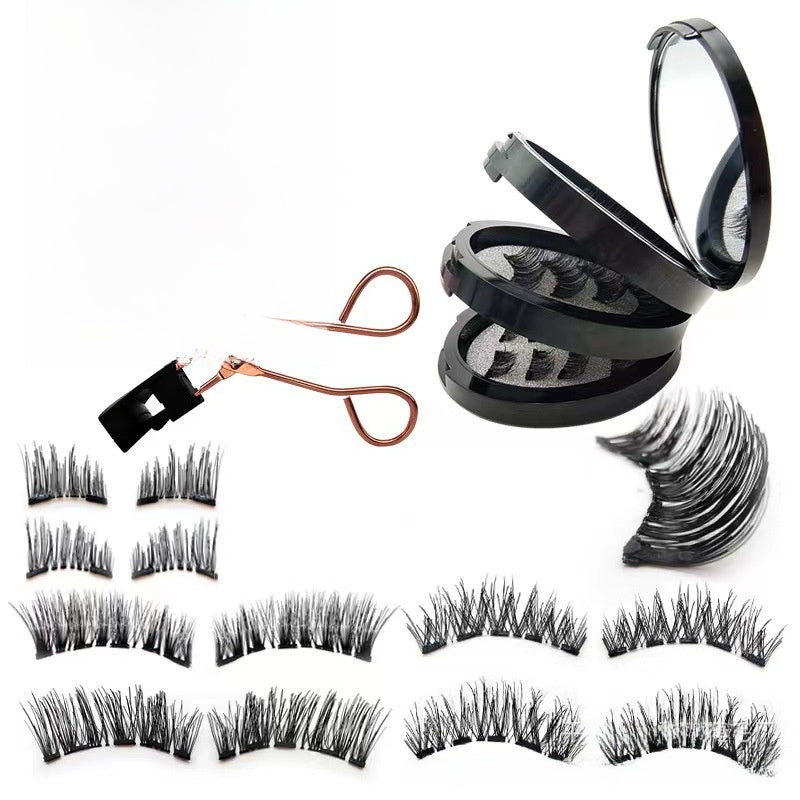 Magnetic false eyelashes with applicator