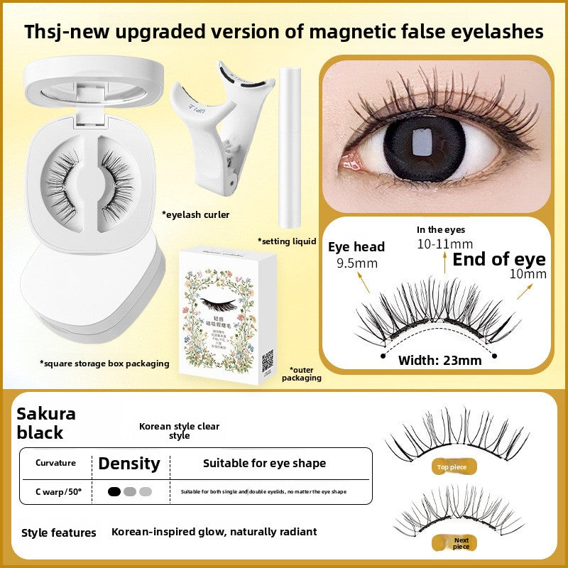 Magnetic False Eyelashes with Spring Clip