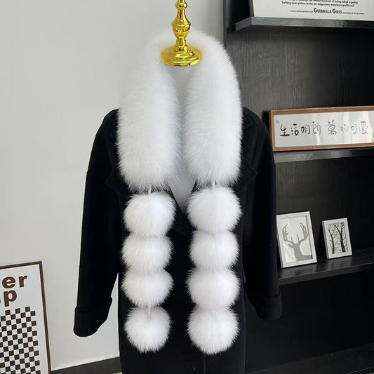 Magnetic faux fox fur scarf