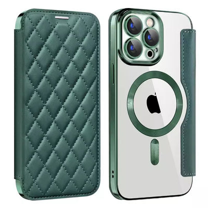 Magnetic Flip Card Leather Case