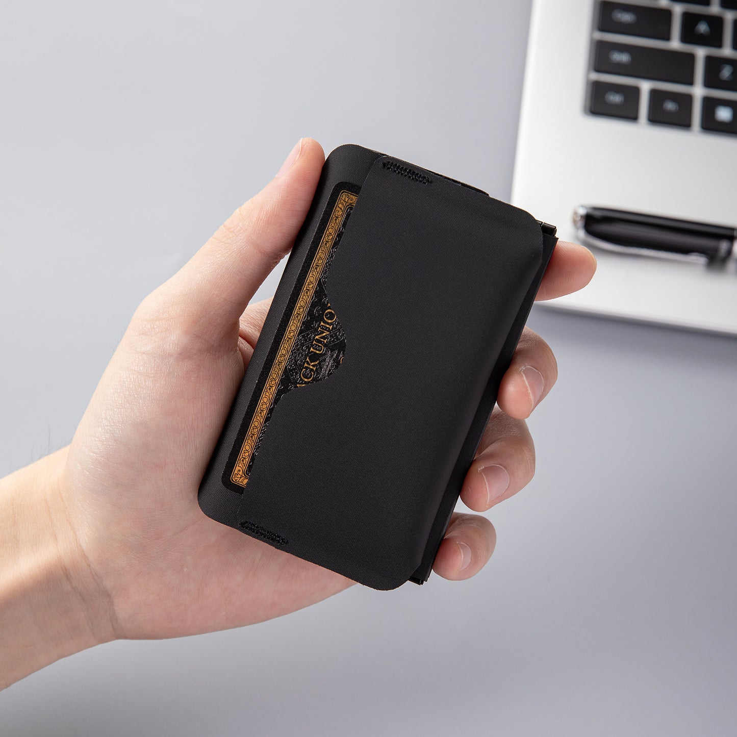Magnetic Folding Card Holder Coin Purse Business Card Organizer