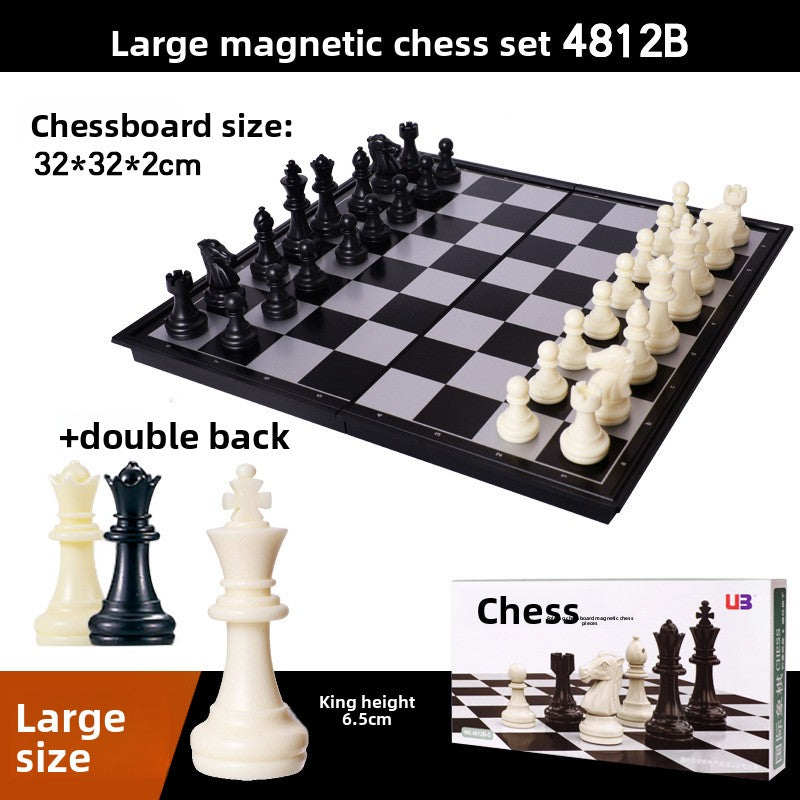 Magnetic Folding Chess Set with Multiple Size Options