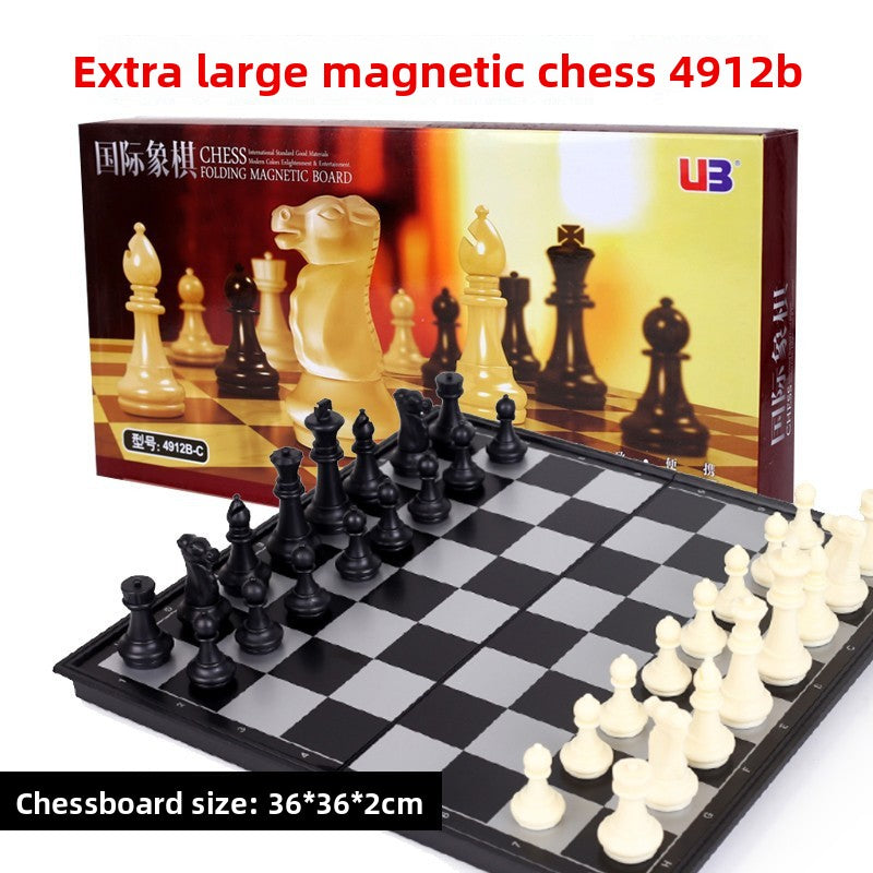 Magnetic Folding Chess Set with Multiple Size Options