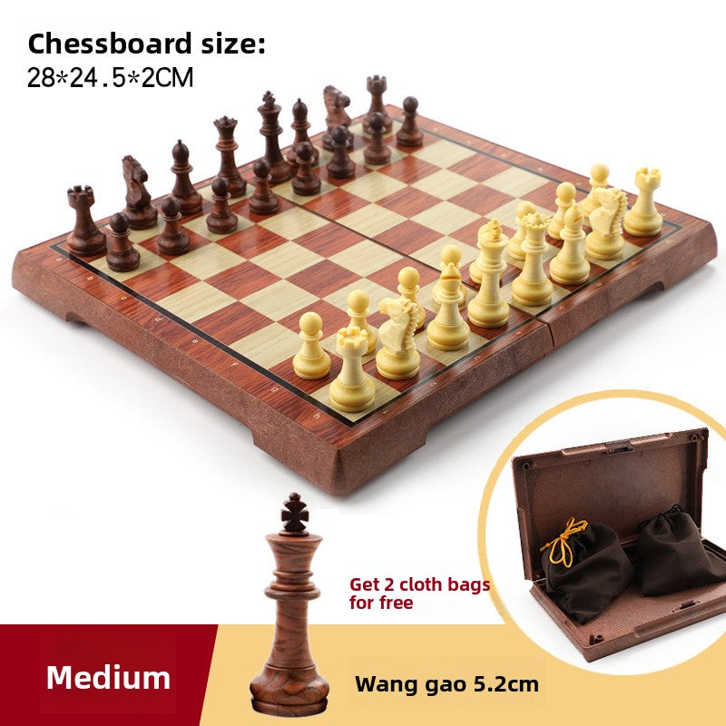 Magnetic Folding Chess Set with Multiple Size Options