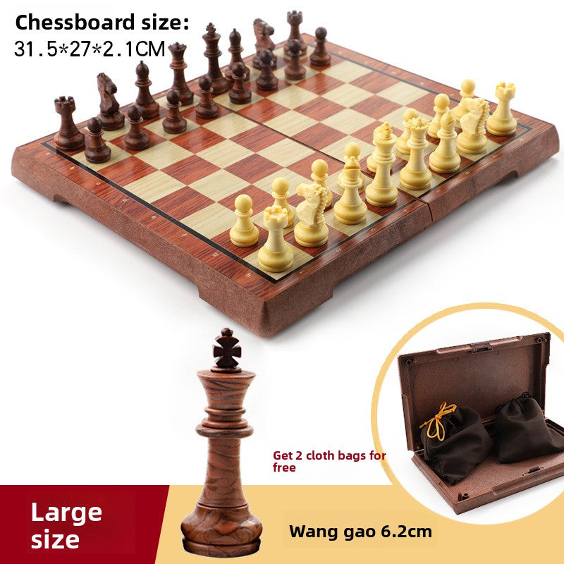 Magnetic Folding Chess Set with Multiple Size Options