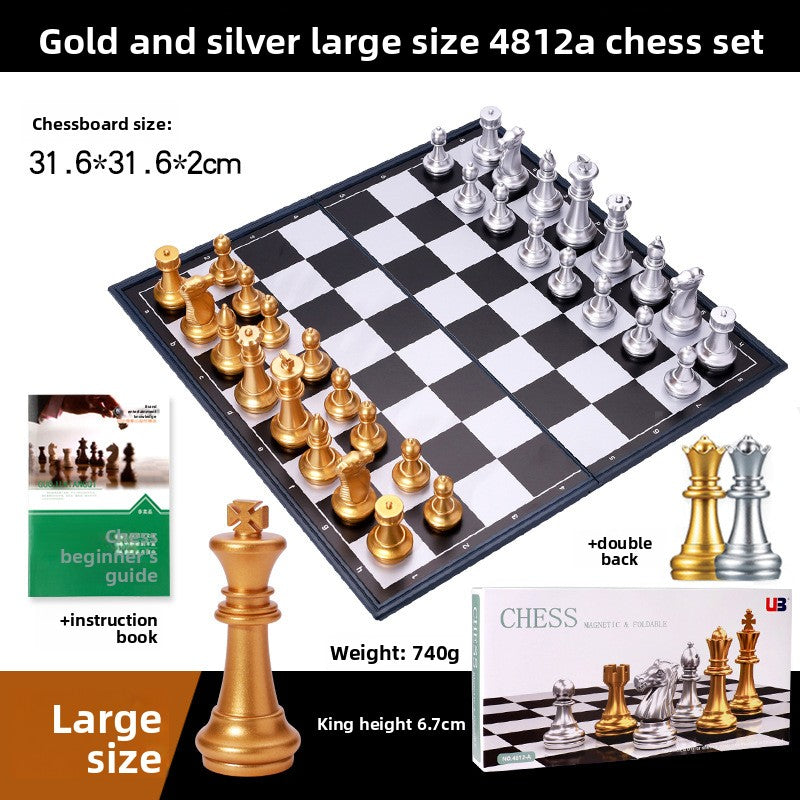 Magnetic Folding Chess Set with Multiple Size Options