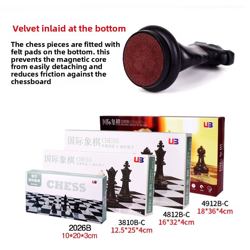 Magnetic Folding Chess Set with Multiple Size Options