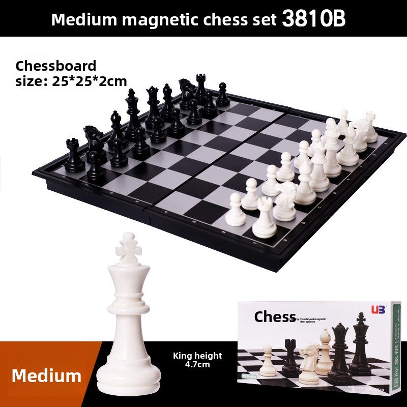 Magnetic Folding Chess Set with Multiple Size Options