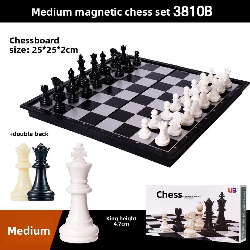 Magnetic Folding Chess Set with Multiple Size Options