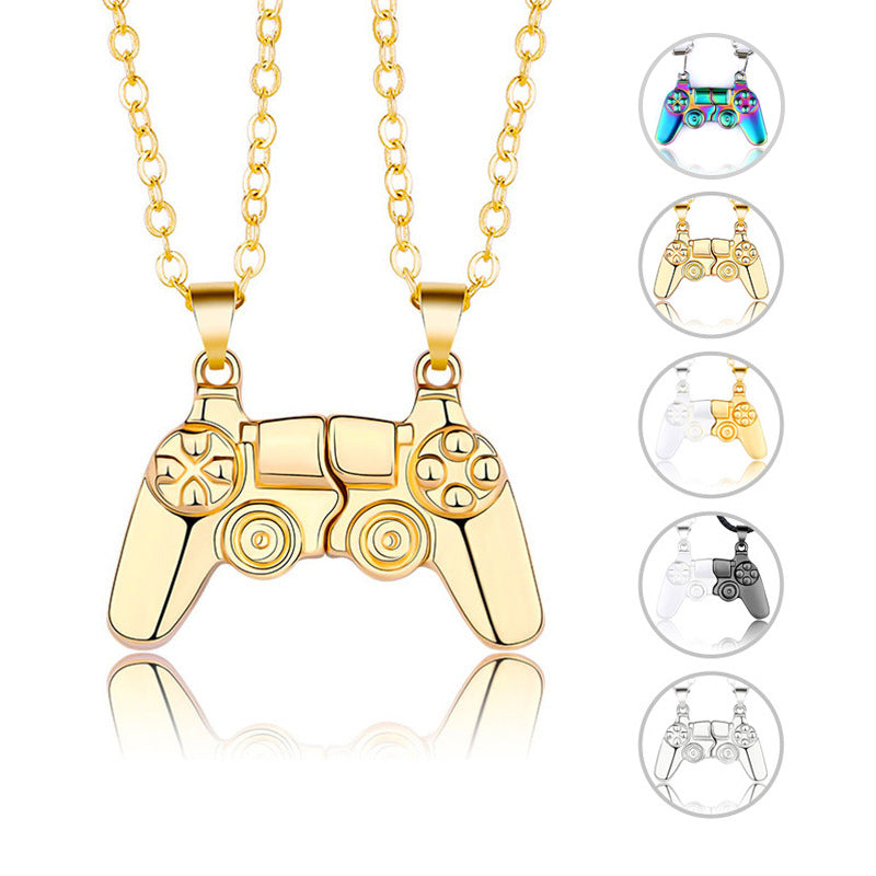 Magnetic Game Controller Couple Necklace