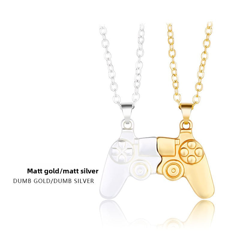 Magnetic Game Controller Couple Necklace