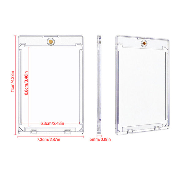 Magnetic grooved star card protective sleeve