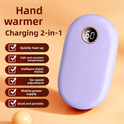 Magnetic Hand Warmer Power Bank with USB Charging