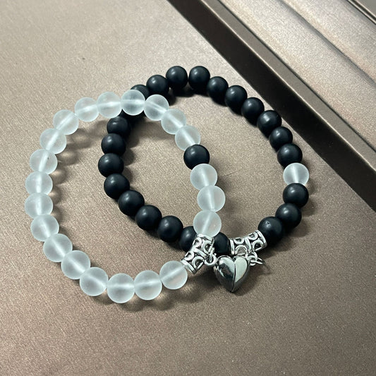 Magnetic Heart Couple Bracelet