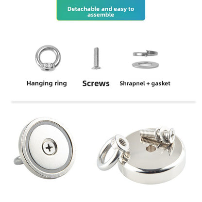 Magnetic hook with iron-repellent material