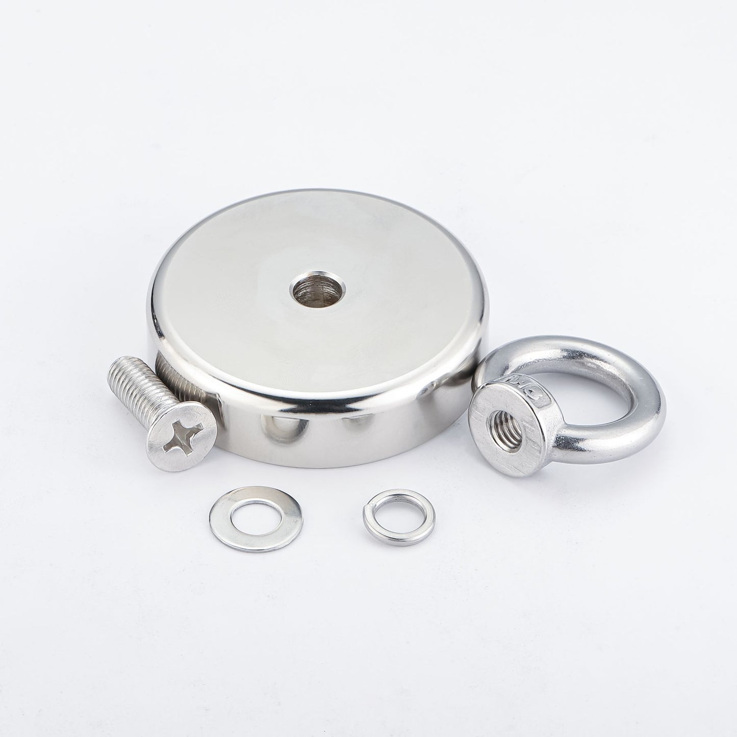 Magnetic hook with iron-repellent material
