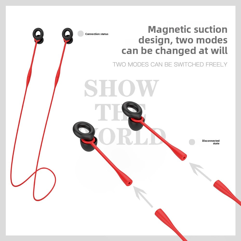 Magnetic lanyard earplugs, anti-loss ropes, silicone soundproof and noise-reducing earplugs