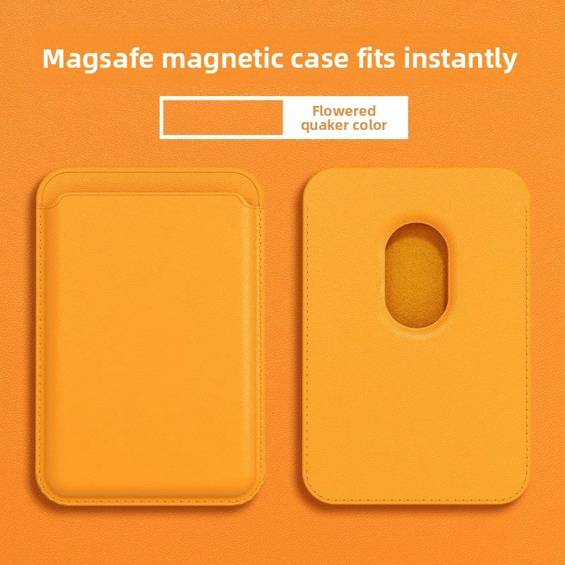 Magnetic Leather Card Holder