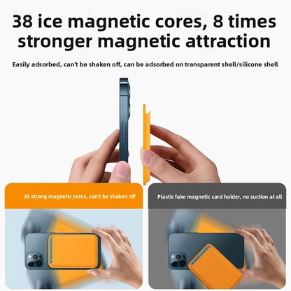 Magnetic Leather Card Holder