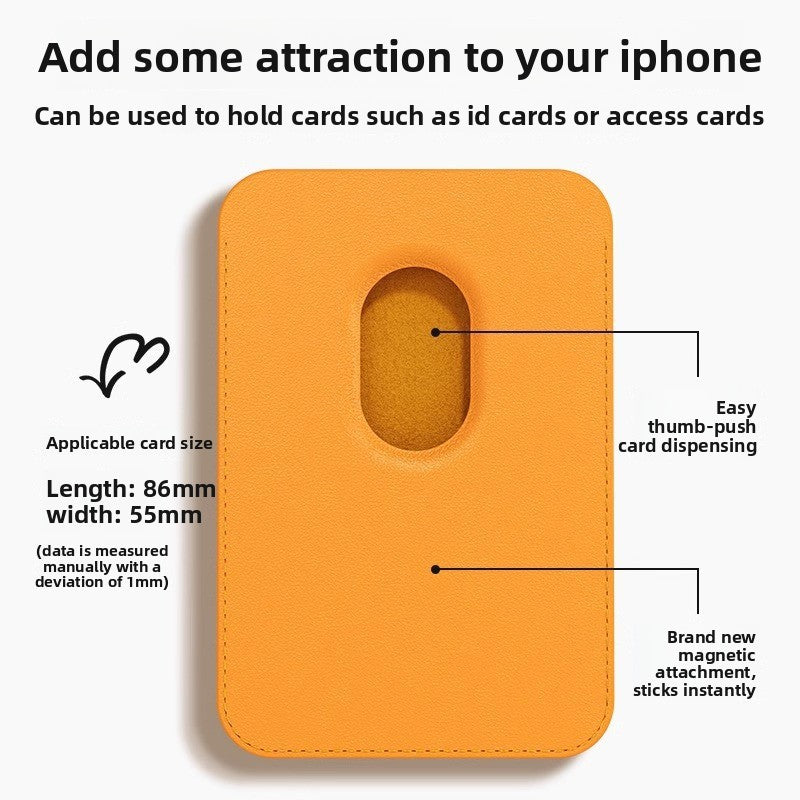 Magnetic Leather Card Holder