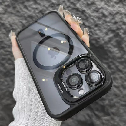 Magnetic lens holder for phone case