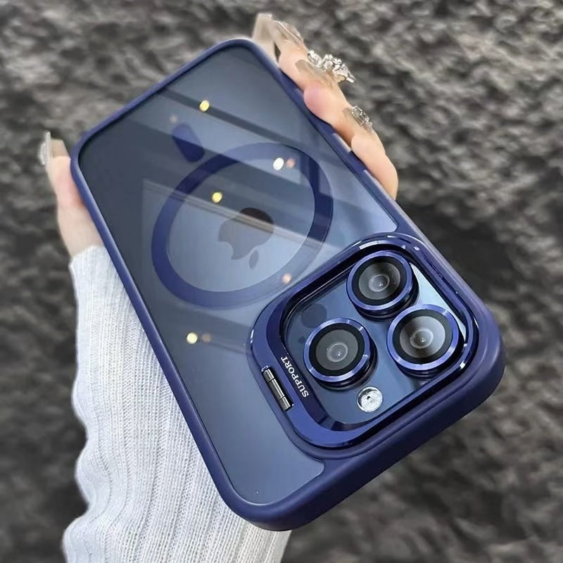 Magnetic lens holder for phone case