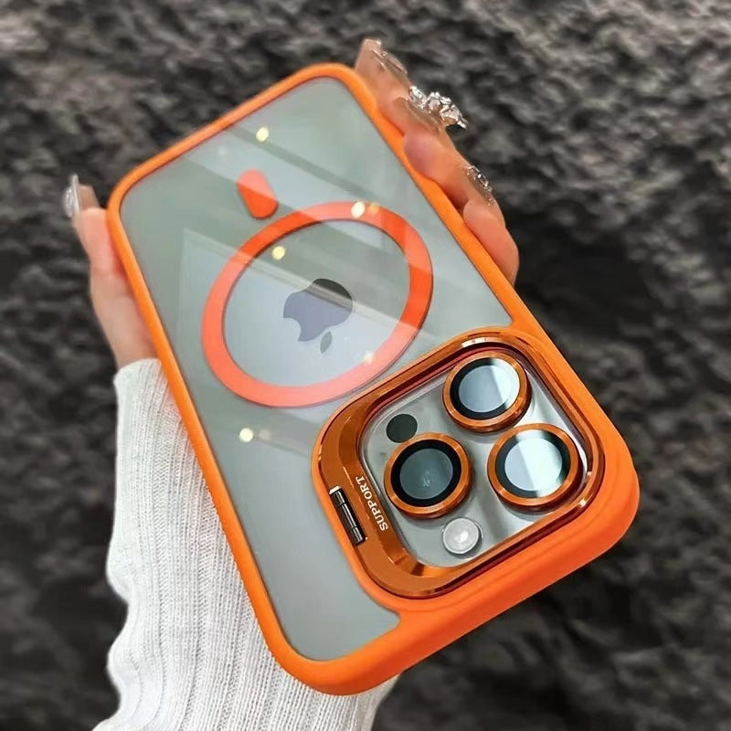 Magnetic lens holder for phone case