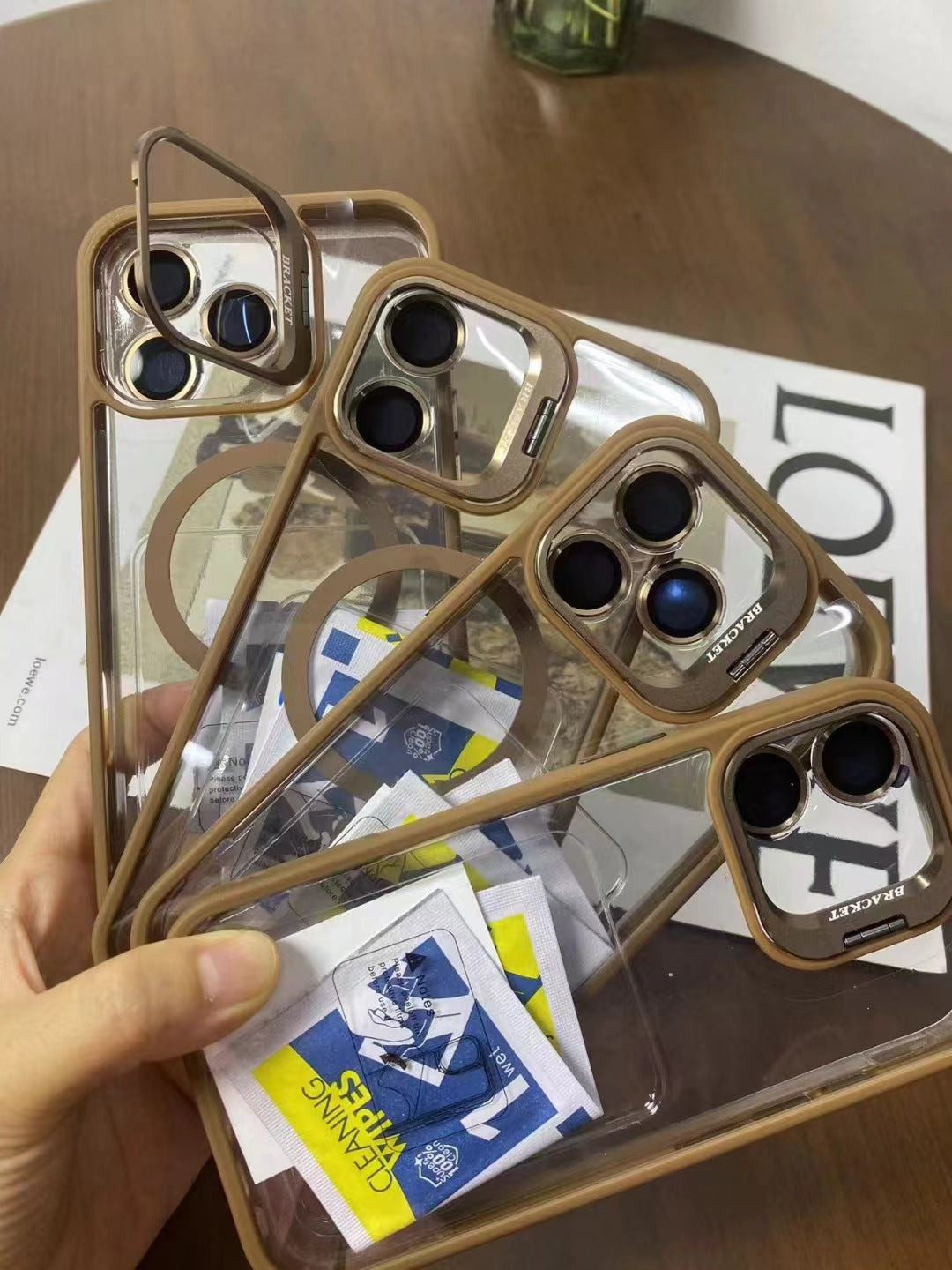 Magnetic lens holder for phone case