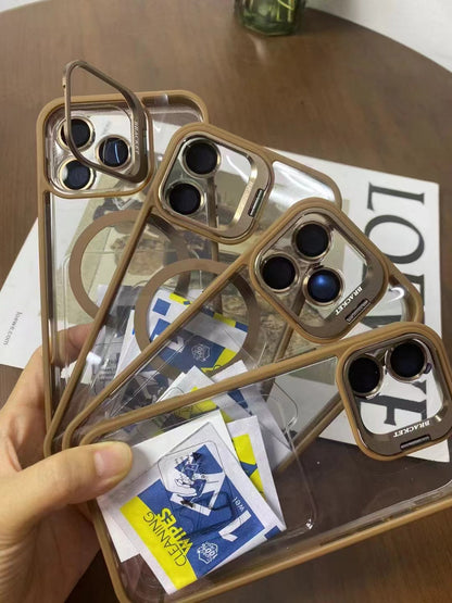 Magnetic lens holder for phone case