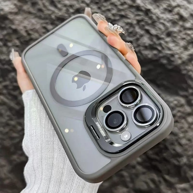 Magnetic lens holder for phone case
