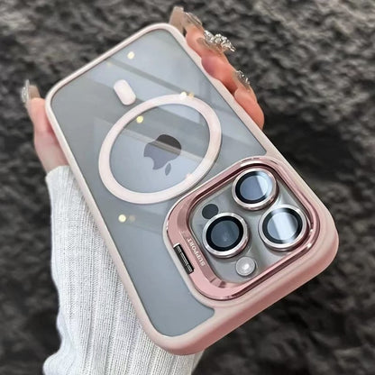 Magnetic lens holder for phone case