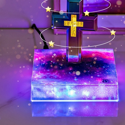 Magnetic Levitation LED Cross Decor