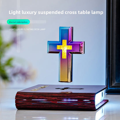 Magnetic Levitation LED Cross Decor