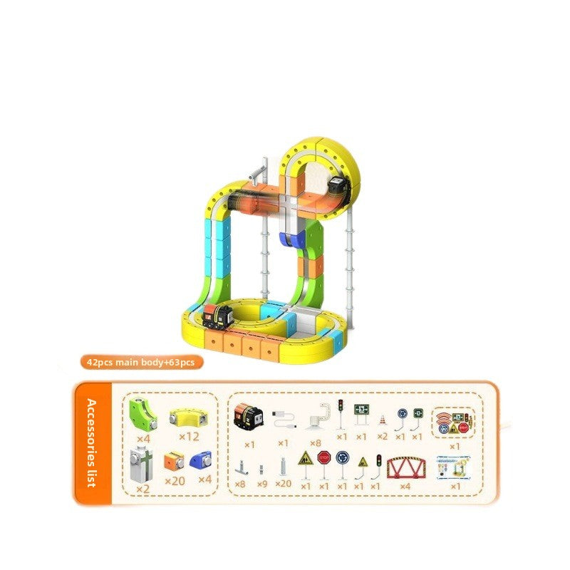 Magnetic Levitation Train Set with Building Blocks