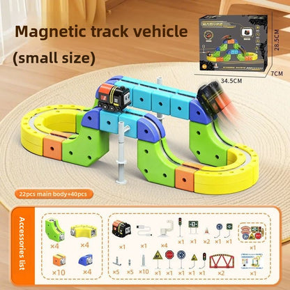 Magnetic Levitation Train Set with Building Blocks