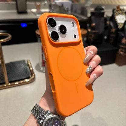 Magnetic Liquid Silicone iPhone Case with Camera Button