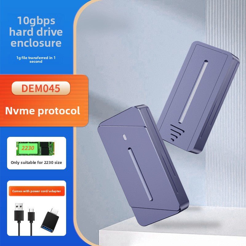 Magnetic M.2 NVMe SATA External Hard Drive Enclosure with Docking Station