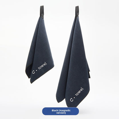 Magnetic Microfiber Sports Towel for Golf and Outdoor Use
