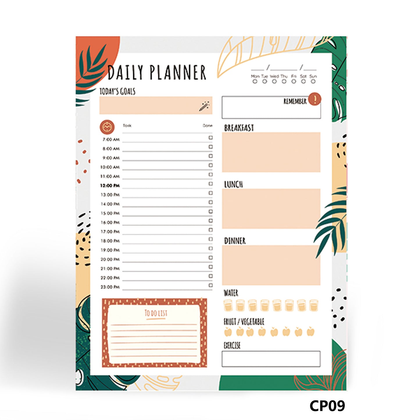 Magnetic Notepad for Food Lists and Time Management