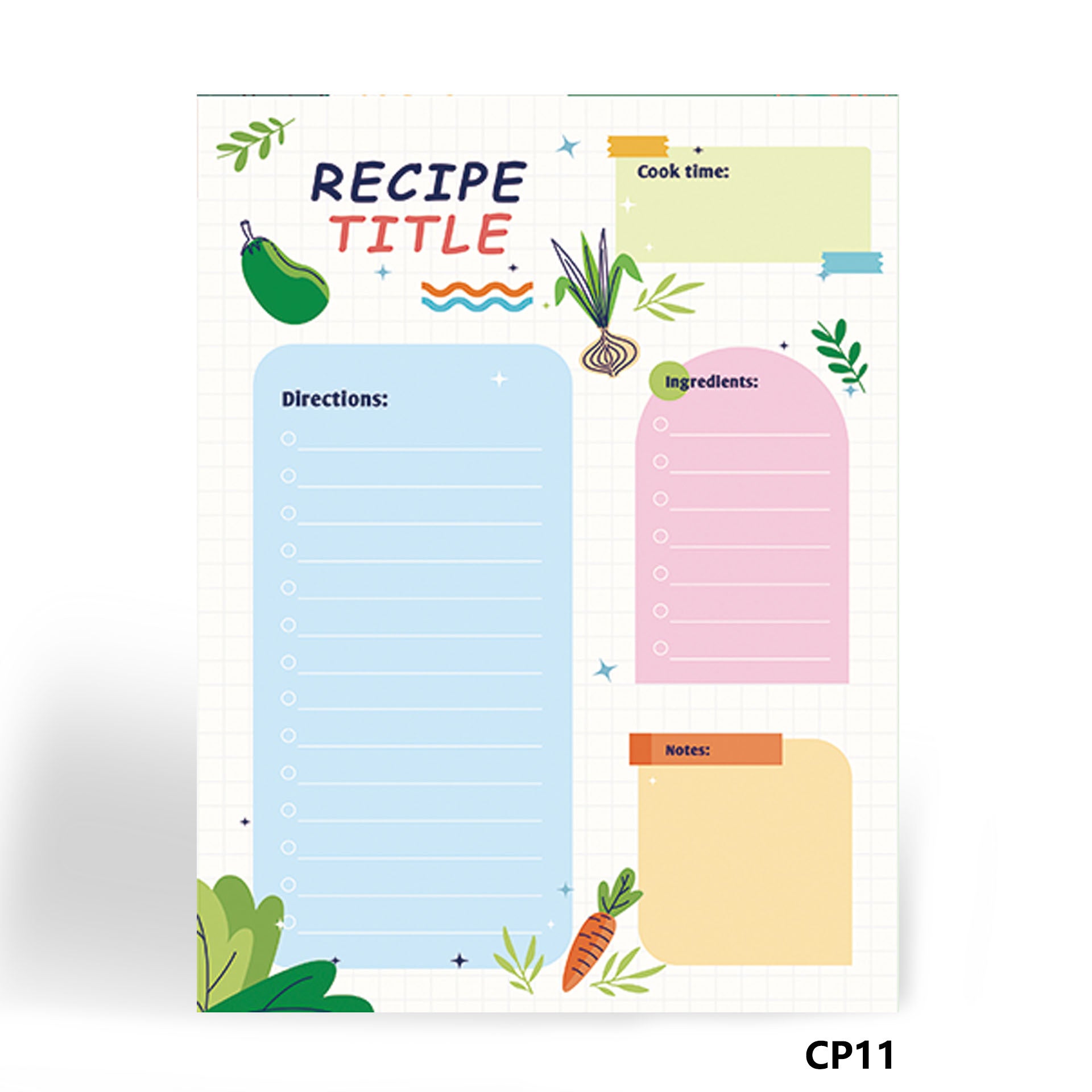 Magnetic Notepad for Food Lists and Time Management