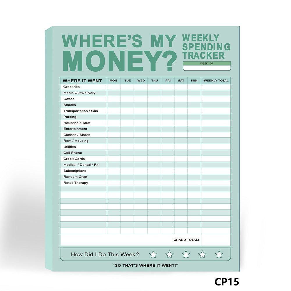 Magnetic Notepad for Food Lists and Time Management